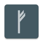 write in runic android application logo